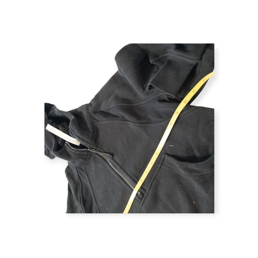 Lululemon Half Zip Hoodie Black Cropped Athleisure SZ XS Scuba Oversized - Picture 2 of 7